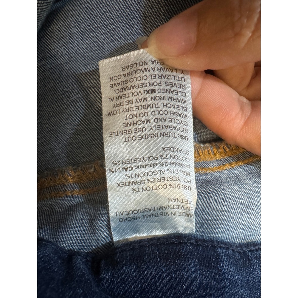 Chicos Pull On Jegging Ankle Jeans Womens Size 14 2.5 Blue Dark Wash Stretch - Picture 5 of 6